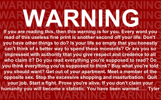 Fight Club curiosity movie