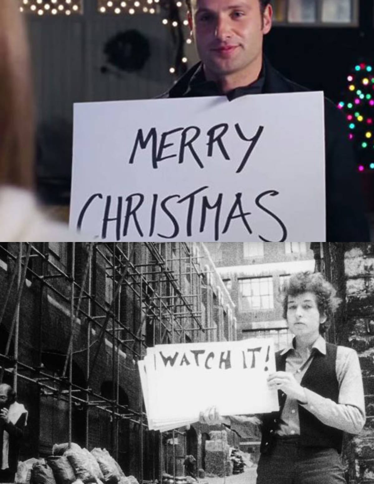Love Actually Bob Dylan, Subterranean Homesick Blues. curiosity movie
